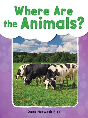 cover image of Where Are the Animals? Read-Along eBook